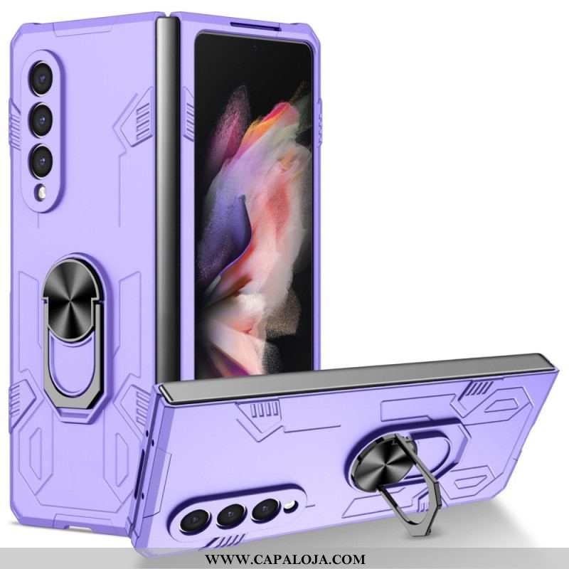 Capa Para Samsung Galaxy Z Fold 4 Bimatéria E Anel Rotativo