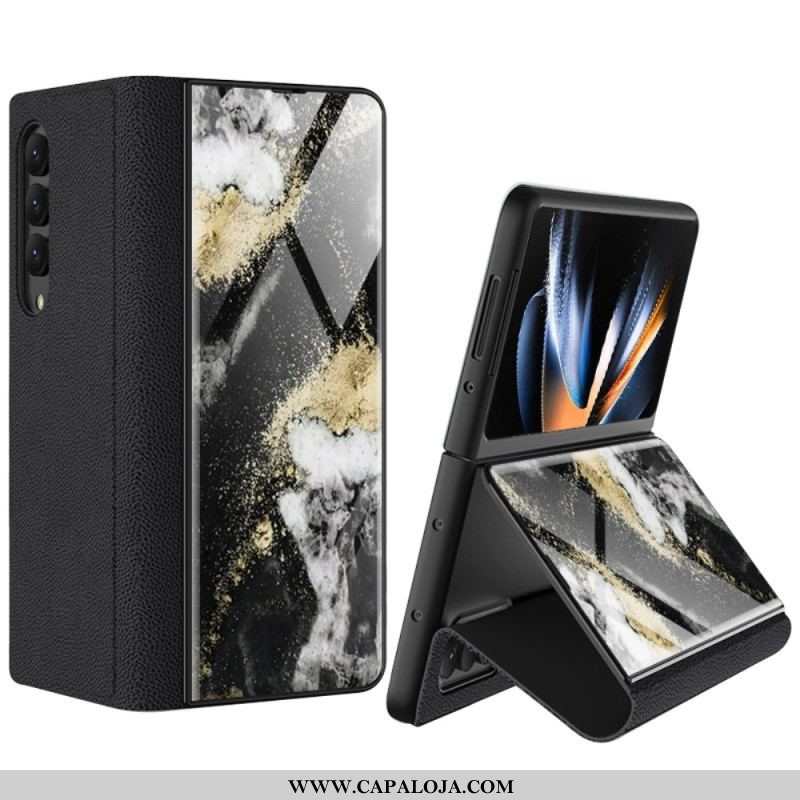 Capa Para Samsung Galaxy Z Fold 4 Gkk Marble Waves