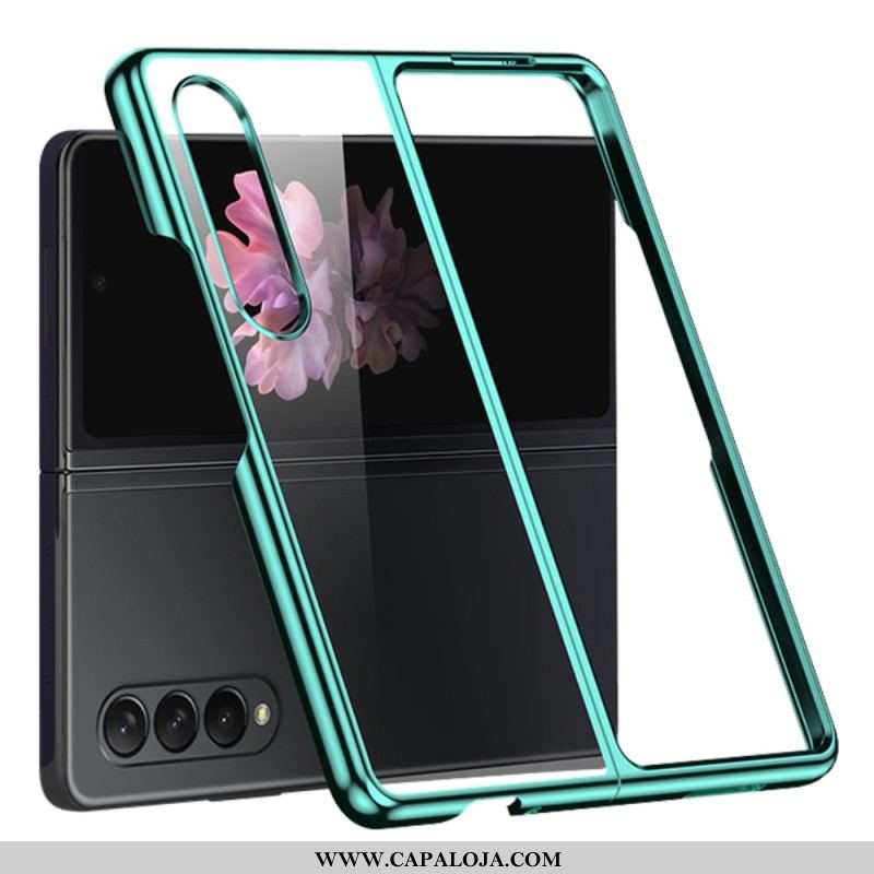 Capa Para Samsung Galaxy Z Fold 4 Metálico Transparente