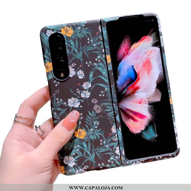 Capa Para Samsung Galaxy Z Fold 4 Papel De Parede De Flores