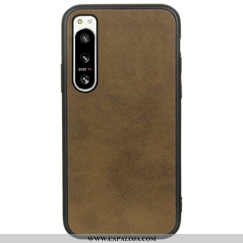 Capa Para Sony Xperia 5 IV Efeito Couro