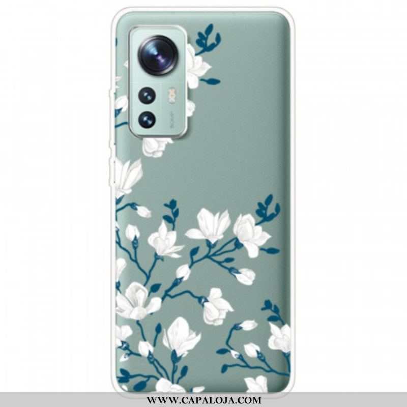 Capa Para Xiaomi 12 / 12X Flores Brancas