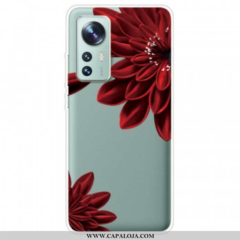 Capa Para Xiaomi 12 / 12X Flores Vermelhas