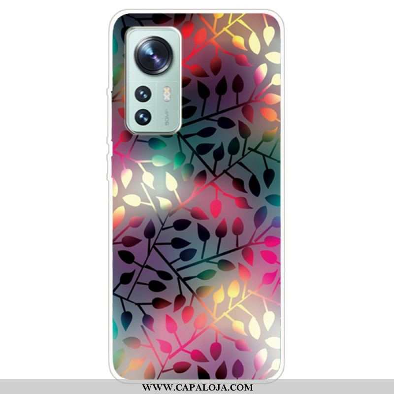 Capa Para Xiaomi 12 / 12X Folhas De Silicone