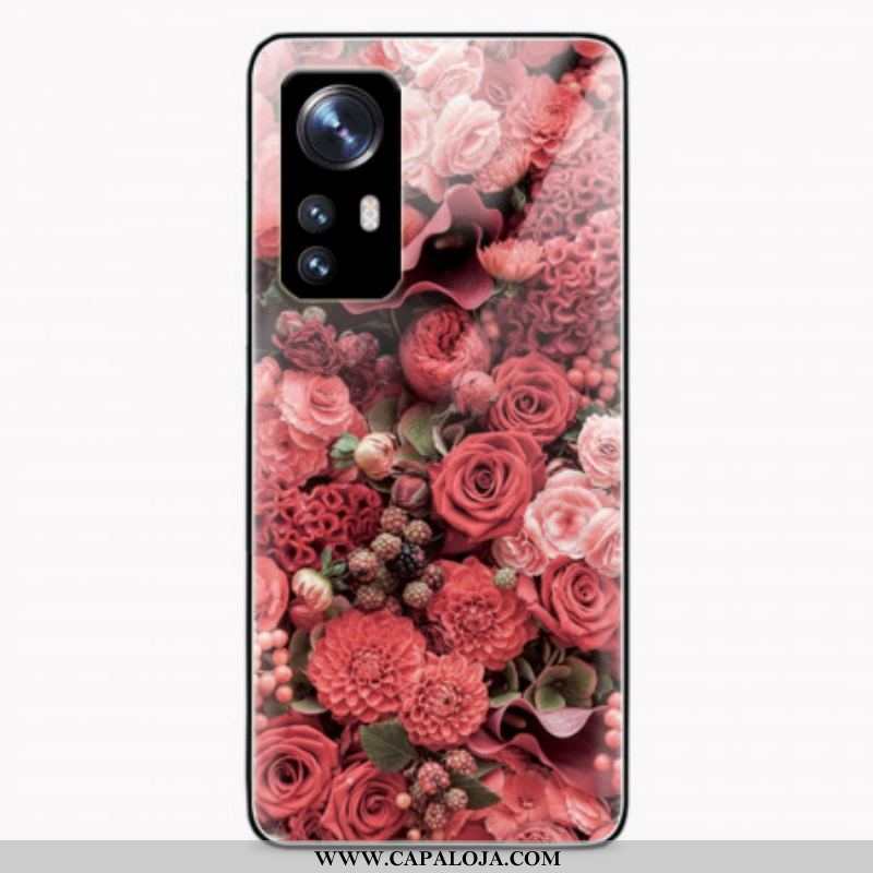 Capa Para Xiaomi 12 / 12X Rose Flowers Vidro Temperado