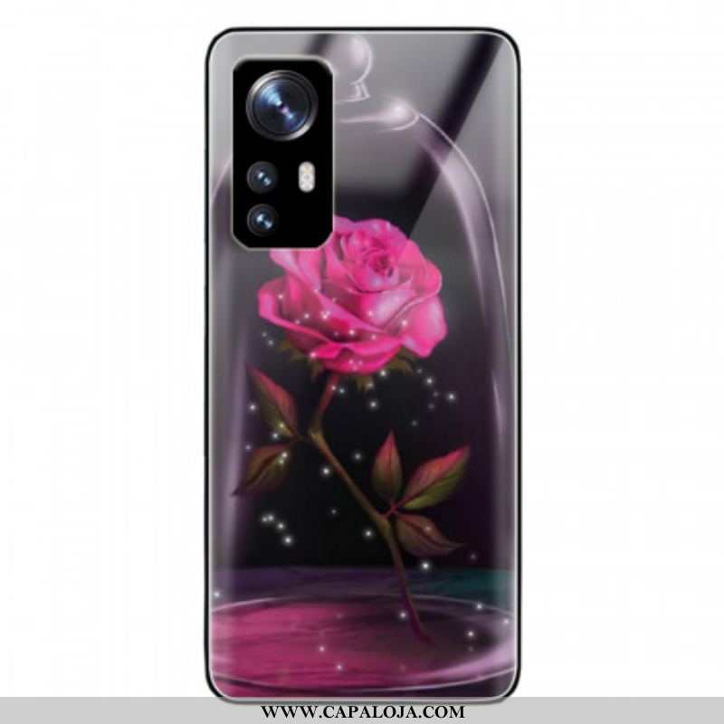 Capa Para Xiaomi 12 / 12X Vidro Temperado Rosa Mágico