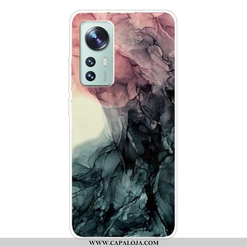 Capa Para Xiaomi 12 Pro Aquarela Mármore Silicone