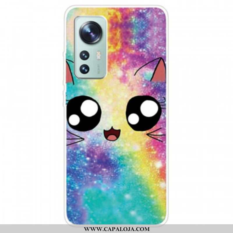 Capa Para Xiaomi 12 Pro Deco De Gato De Silicone