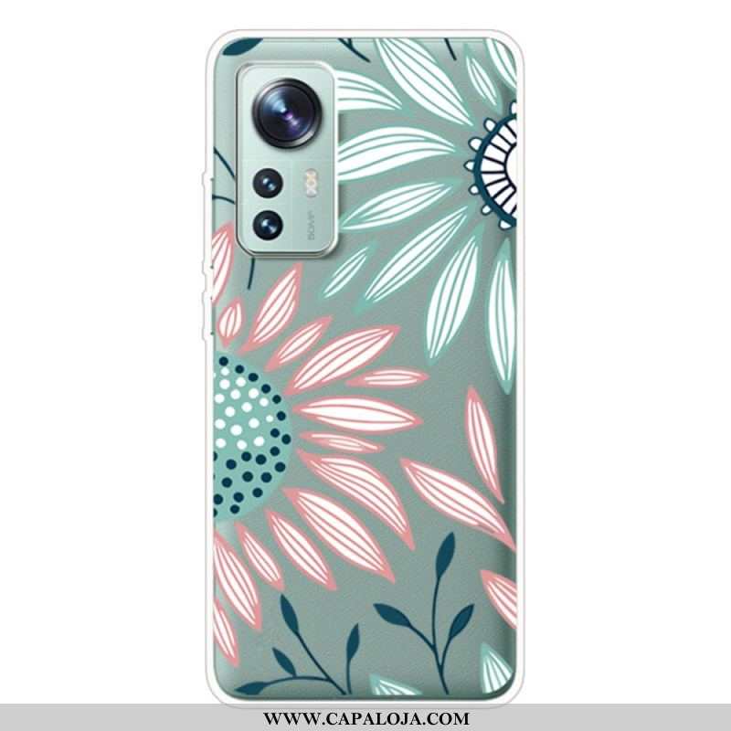 Capa Para Xiaomi 12 Pro Flor De Silicone