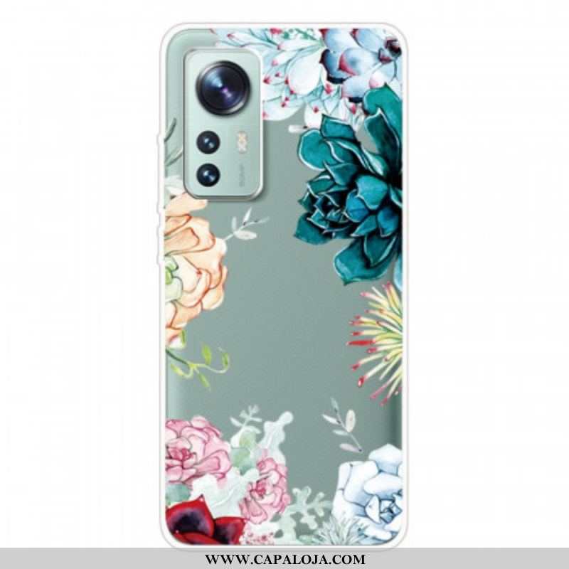 Capa Para Xiaomi 12 Pro Flores Silvestres De Silicone