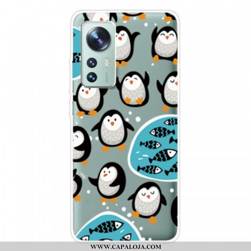 Capa Para Xiaomi 12 Pro Pinguins