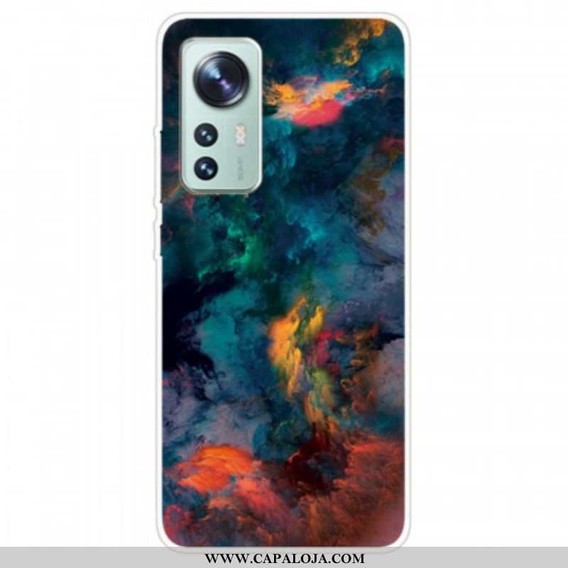 Capa Para Xiaomi 12 Pro Silicone Nuvem Colorida