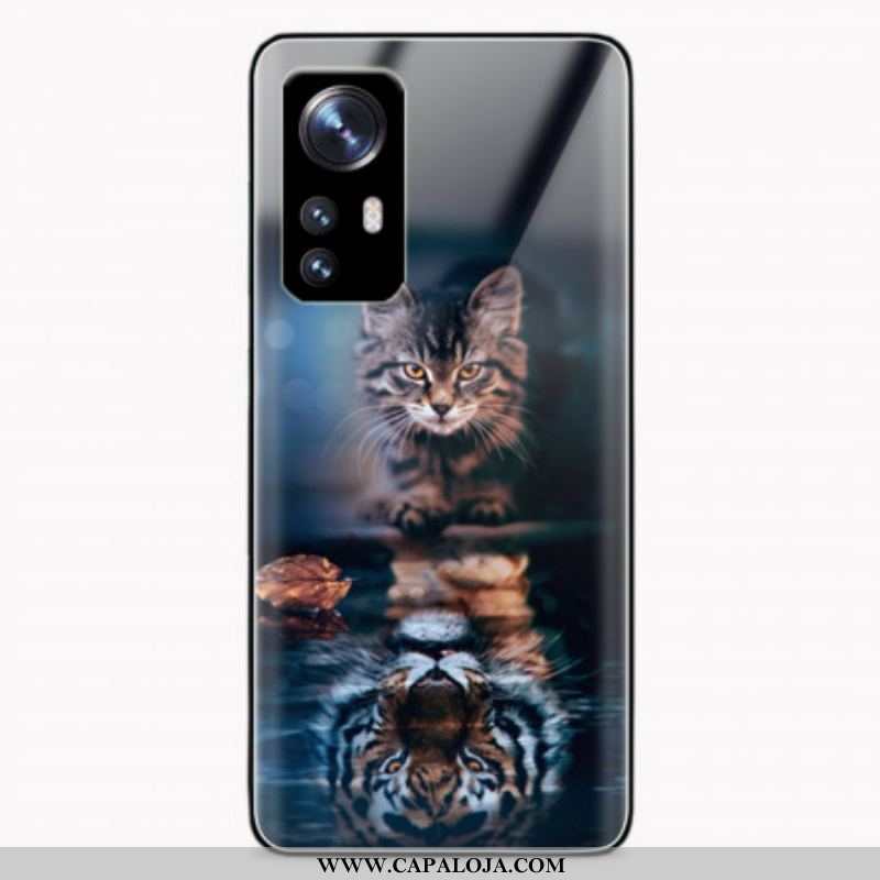 Capa Para Xiaomi 12 Pro Vigilante Gato Vidro Temperado