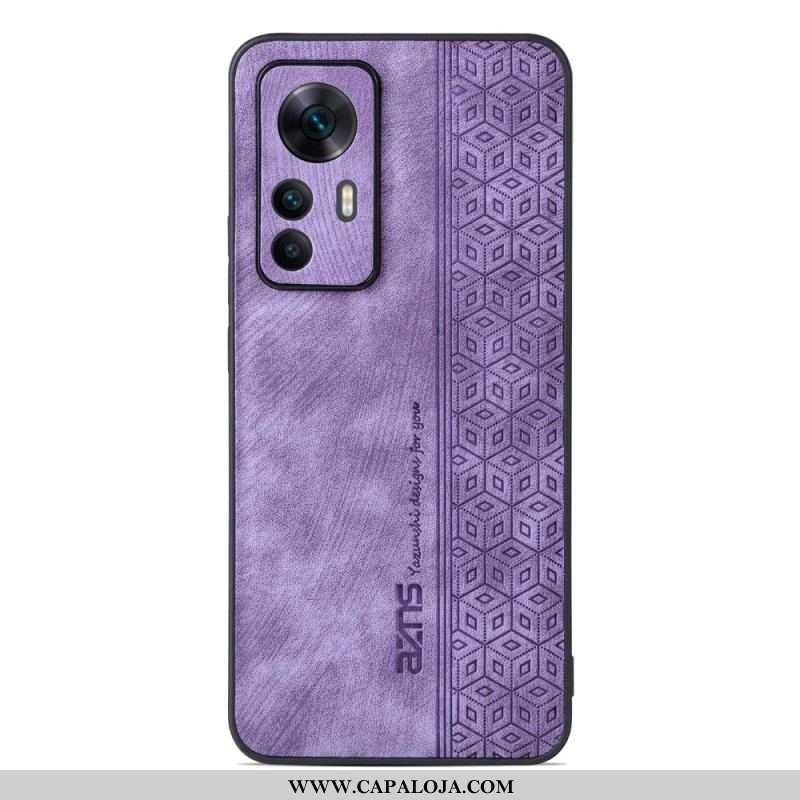 Capa Para Xiaomi 12T / 12T Pro Efeito Couro Azns