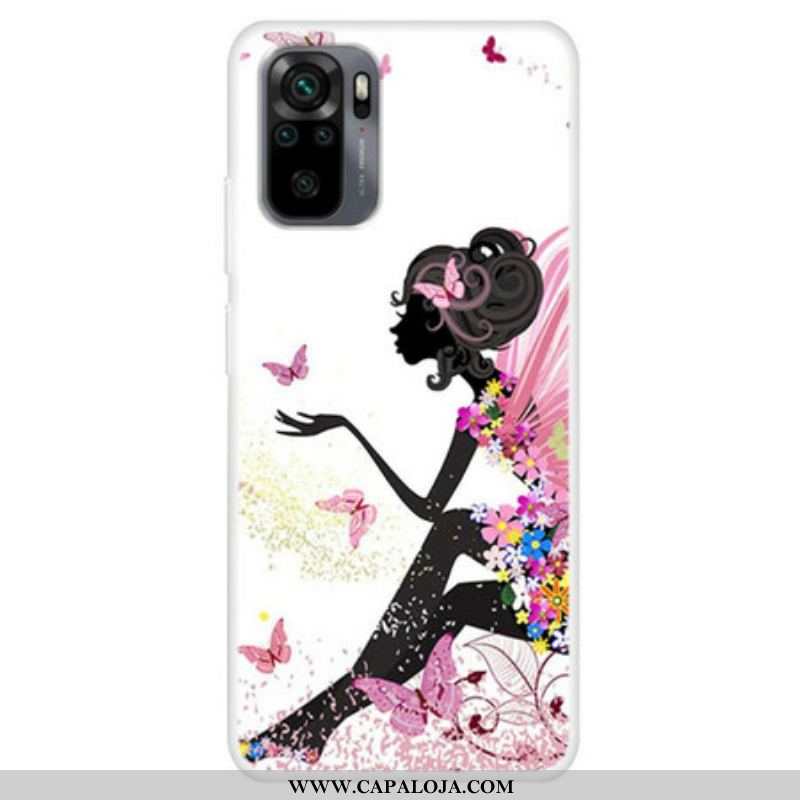 Capa Para Xiaomi Redmi Note 10 / 10S Dama Borboleta