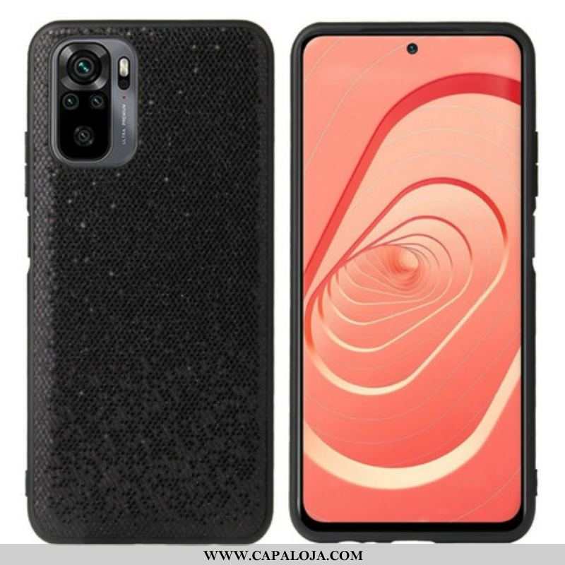 Capa Para Xiaomi Redmi Note 10 / 10S Lantejoulas Pretas