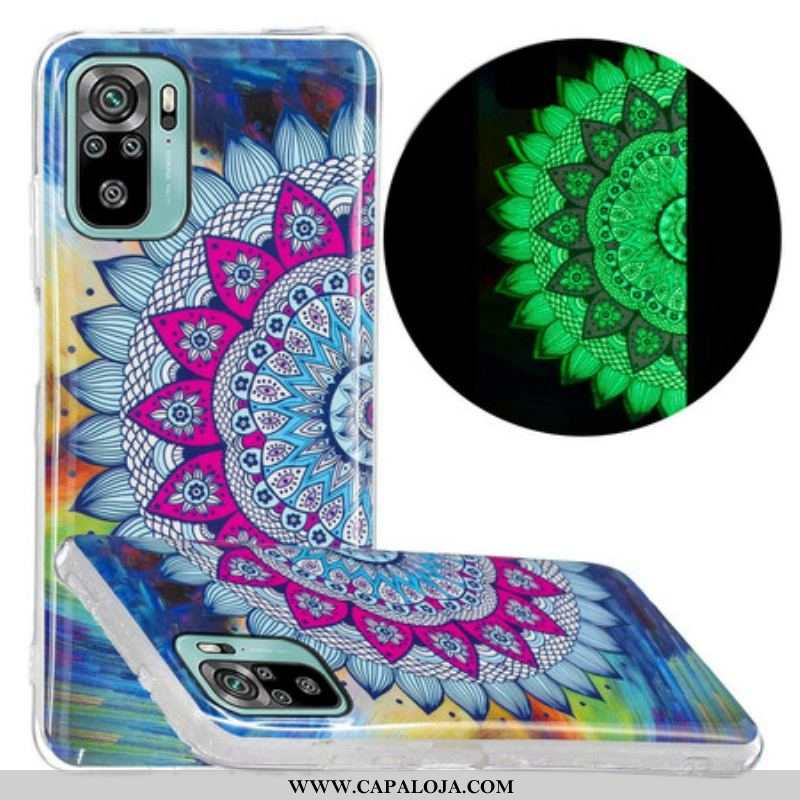 Capa Para Xiaomi Redmi Note 10 / 10S Mandala Colorida Fluorescente