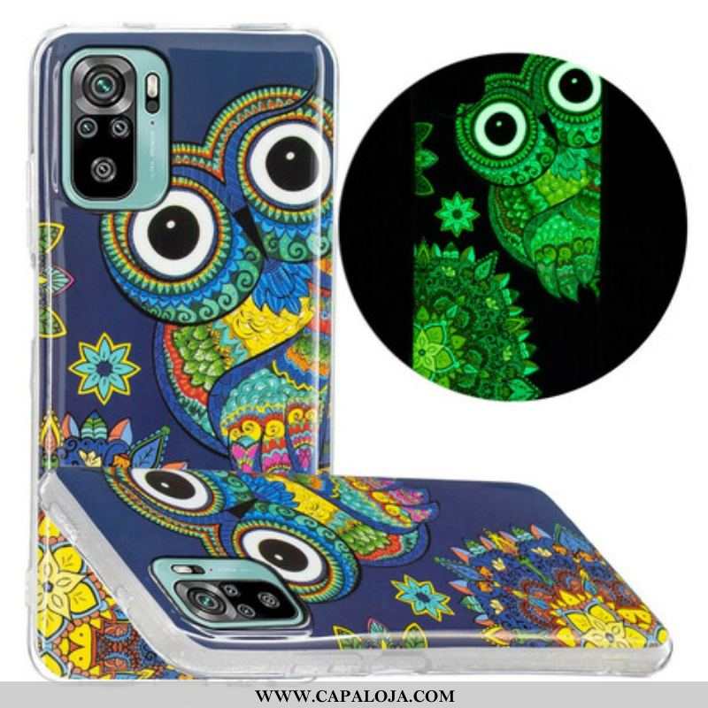 Capa Para Xiaomi Redmi Note 10 / 10S Mandala Coruja Fluorescente