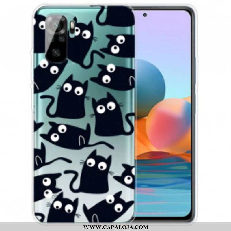 Capa Para Xiaomi Redmi Note 10 / 10S Vários Gatos Pretos