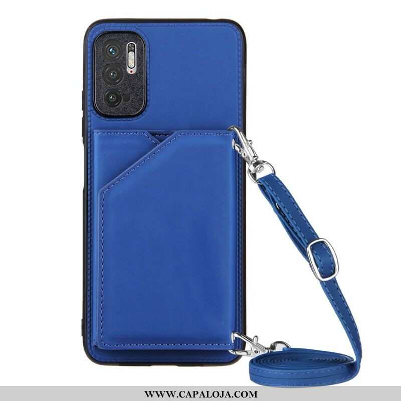 Capa Para Xiaomi Redmi Note 10 5G Alça De Ombro Porta-cartões