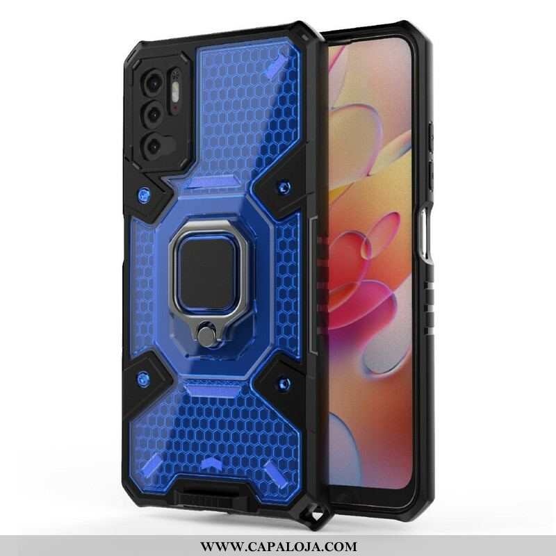 Capa Para Xiaomi Redmi Note 10 5G Favo De Mel Com Anel