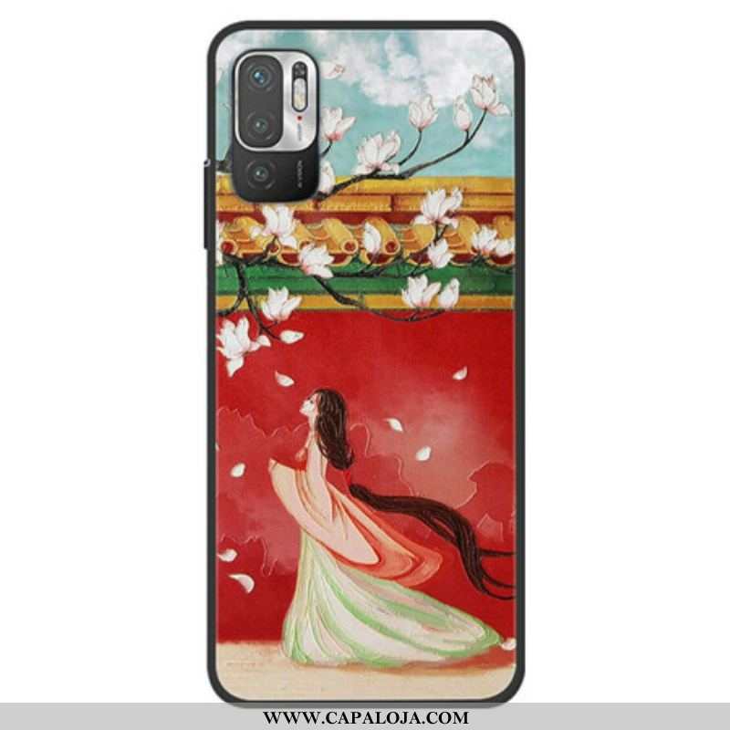 Capa Para Xiaomi Redmi Note 10 5G Mulher Flor