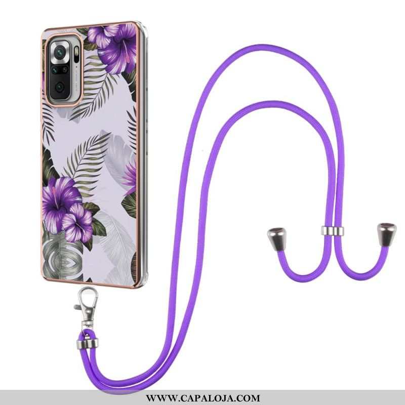 Capa Para Xiaomi Redmi Note 10 Pro De celular Cordão De Mármore Floral