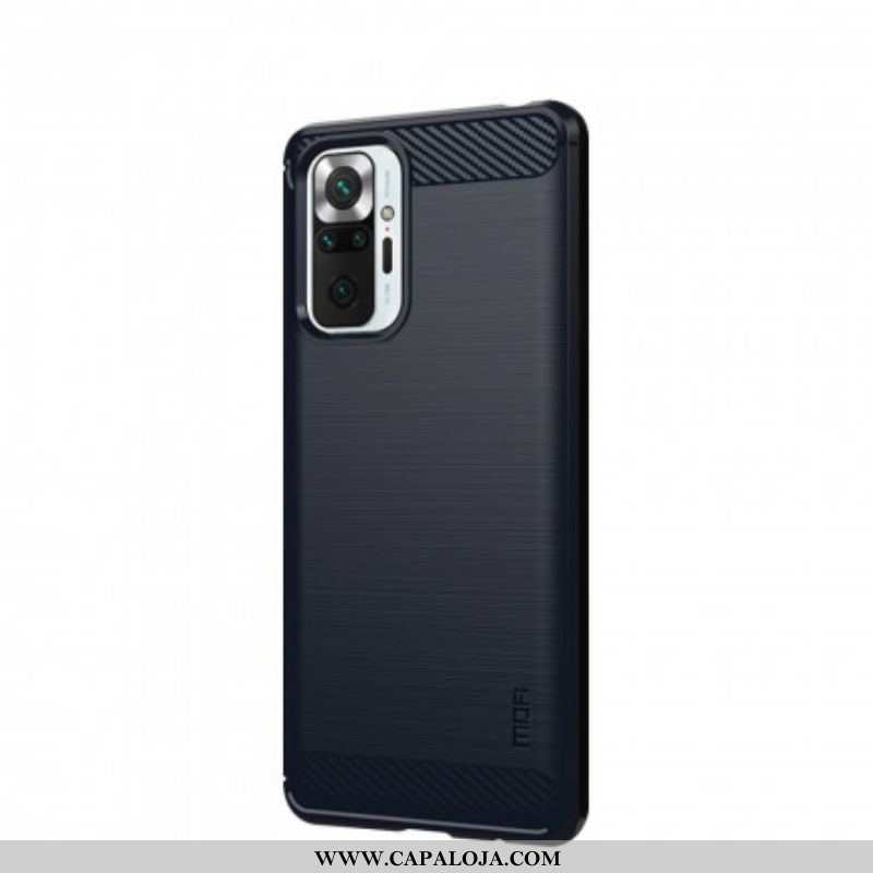 Capa Para Xiaomi Redmi Note 10 Pro Fibra De Carbono Mofi Escovada