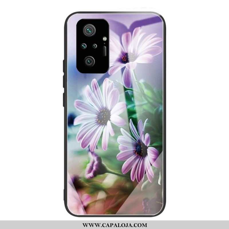 Capa Para Xiaomi Redmi Note 10 Pro Flores Realistas De Vidro Temperado