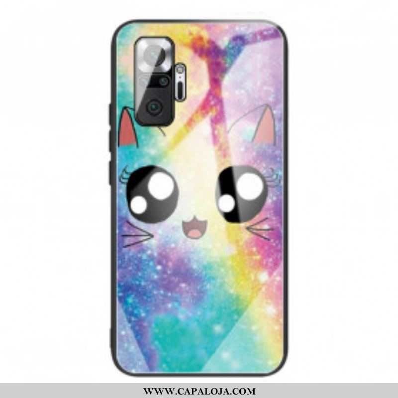 Capa Para Xiaomi Redmi Note 10 Pro Gato De Vidro Temperado