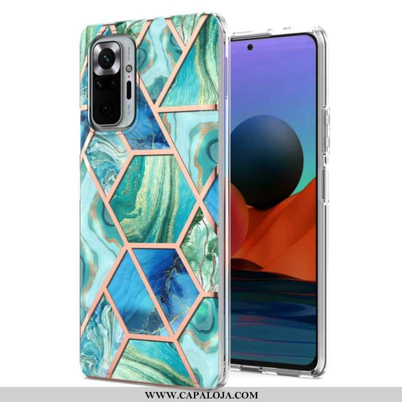 Capa Para Xiaomi Redmi Note 10 Pro Mármore De Geometria Intensa