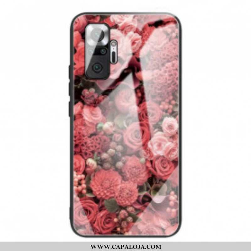 Capa Para Xiaomi Redmi Note 10 Pro Rose Flowers Vidro Temperado