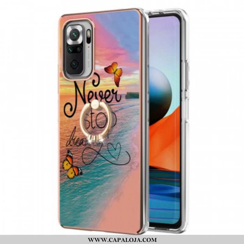 Capa Para Xiaomi Redmi Note 10 Pro Suporte De Anel Nunca Pare De Sonhar