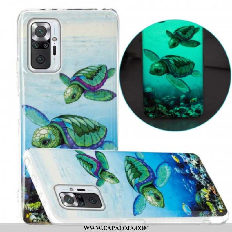 Capa Para Xiaomi Redmi Note 10 Pro Tartarugas Fluorescentes