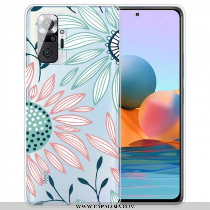 Capa Para Xiaomi Redmi Note 10 Pro Uma Flor Transparente