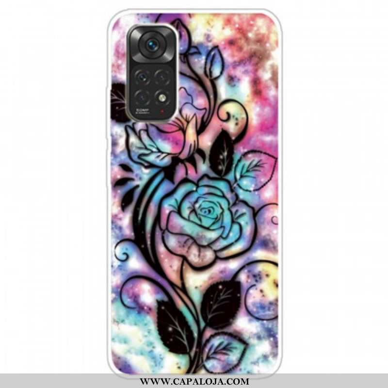 Capa Para Xiaomi Redmi Note 11 / 11S Desenho De Flor