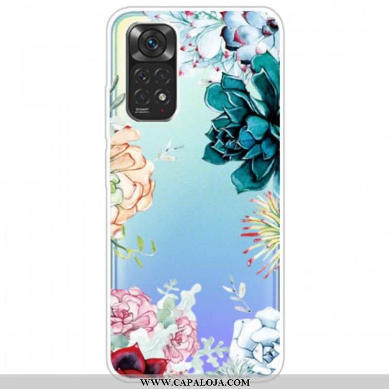 Capa Para Xiaomi Redmi Note 11 / 11S Flores Em Aquarela Sem Costura