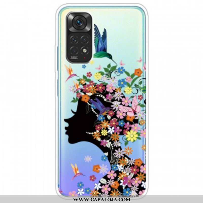 Capa Para Xiaomi Redmi Note 11 / 11S Linda Cabeça De Flor