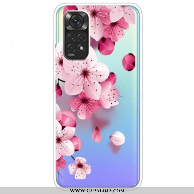 Capa Para Xiaomi Redmi Note 11 / 11S Pequenas Flores Cor De Rosa