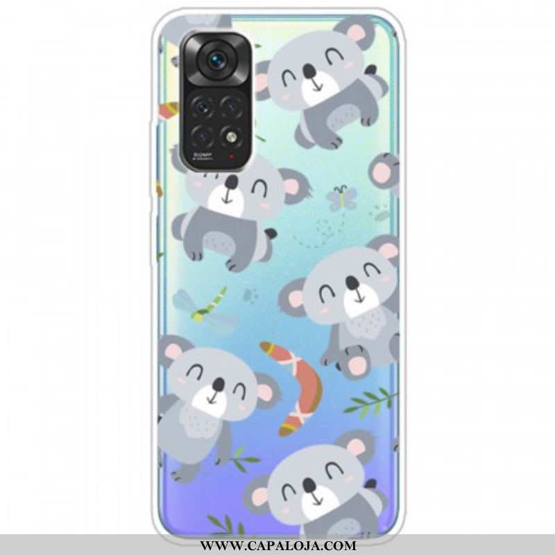 Capa Para Xiaomi Redmi Note 11 / 11S Pequenos Pandas Cinzentos