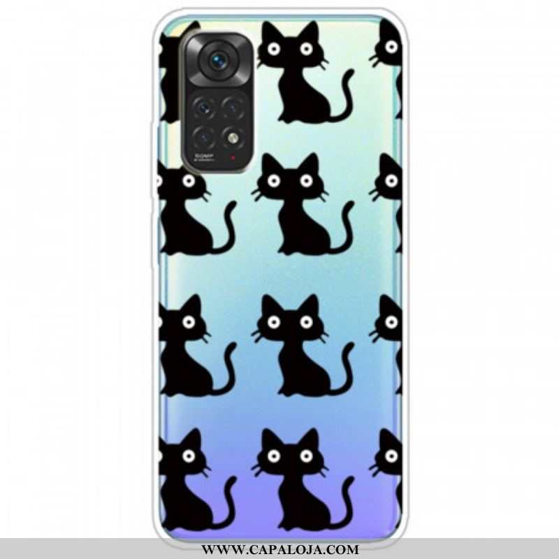 Capa Para Xiaomi Redmi Note 11 / 11S Vários Gatos Pretos