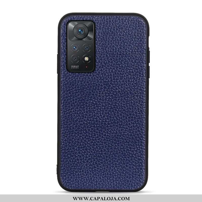 Capa Para Xiaomi Redmi Note 11 Pro / 11 Pro 5G Couro Lichia Genuíno