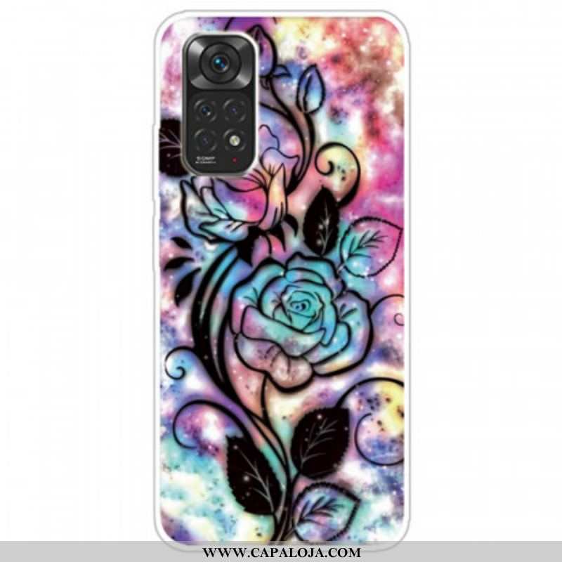 Capa Para Xiaomi Redmi Note 11 Pro / 11 Pro 5G Desenho De Flor