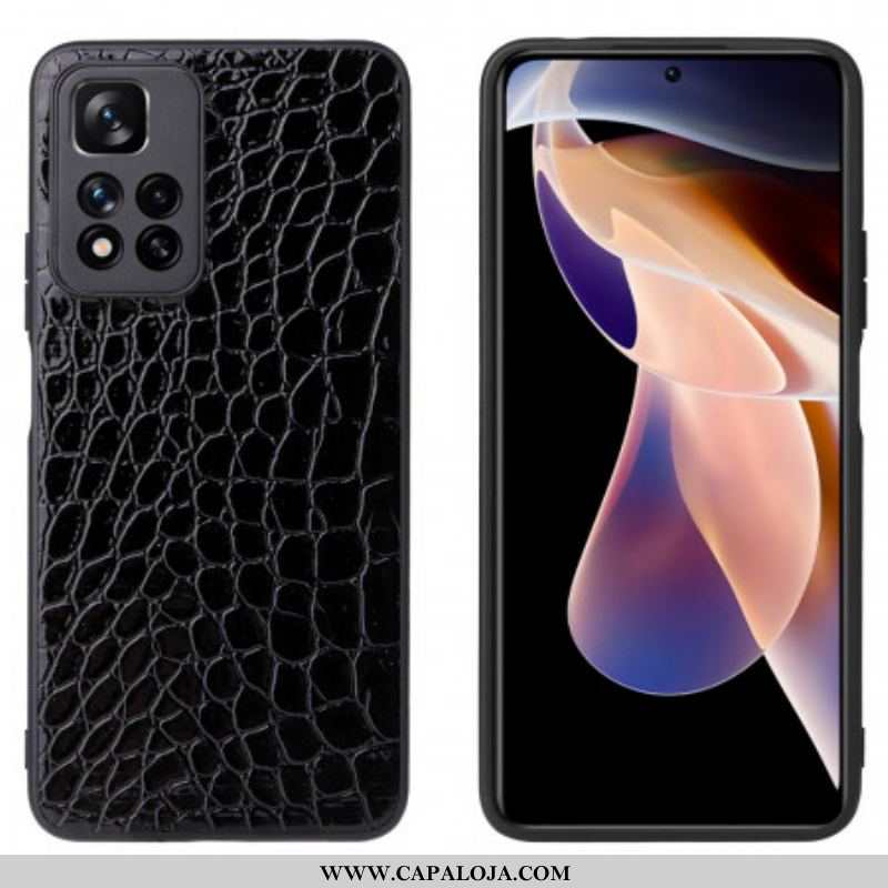 Capa Para Xiaomi Redmi Note 11 Pro Plus 5G Efeito Pele De Crocodilo