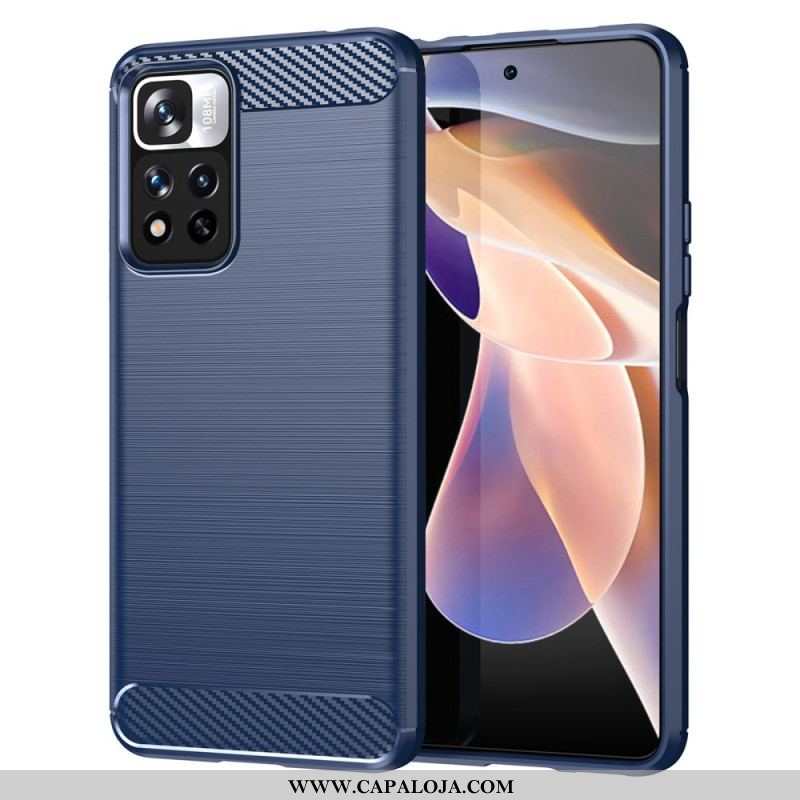 Capa Para Xiaomi Redmi Note 11 Pro Plus 5G Fibra De Carbono Escovada