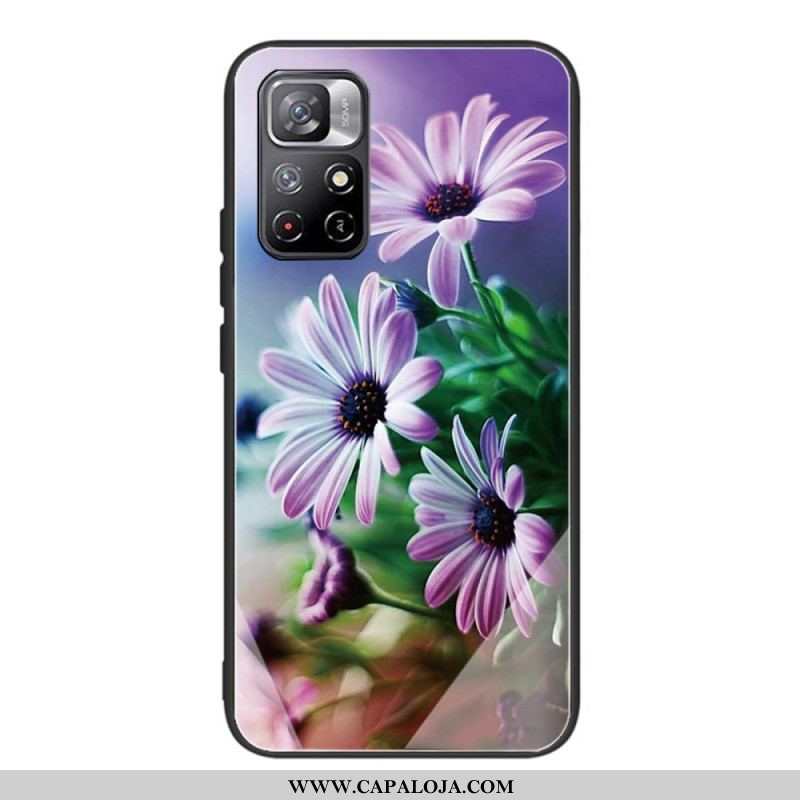 Capa Para Xiaomi Redmi Note 11 Pro Plus 5G Flores De Vidro Temperado