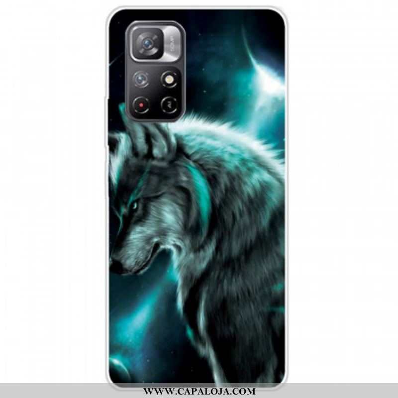 Capa Para Xiaomi Redmi Note 11 Pro Plus 5G Lobo De Silicone