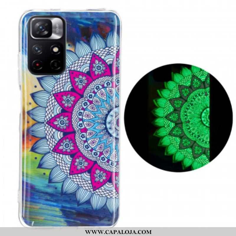 Capa Para Xiaomi Redmi Note 11 Pro Plus 5G Mandala Colorida Fluorescente