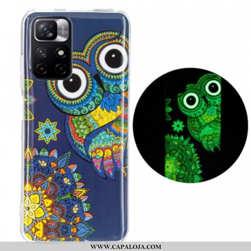 Capa Para Xiaomi Redmi Note 11 Pro Plus 5G Mandala Coruja Fluorescente