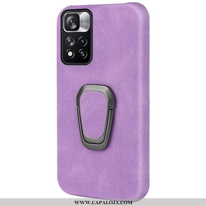 Capa Para Xiaomi Redmi Note 11 Pro Plus 5G Porta-anel Efeito Couro